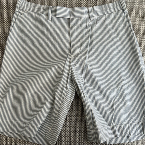 Men's Ralph Lauren Flat Front Gray Striped Shorts